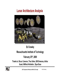 Lunar Architecture Analysis