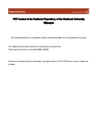 PDF Hosted at the Radboud Repository of the Radboud University Nijmegen