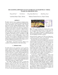 RECOGNIZING OFFENSIVE TACTICS in BROADCAST BASKETBALL VIDEOS VIA KEY PLAYER DETECTION Tsung-Yu Tsai*† Yen-Yu Lin* Hong-Yuan Ma