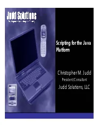 Scripting for the Java Platform