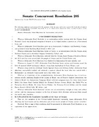 Senate Concurrent Resolution 205 Sponsored by Senator KRUSE (Presession Filed.)