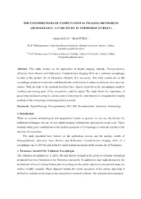 The Contributions of Computational Imaging Methods in Archaeology: a Case Study in Termessos (Turkey)