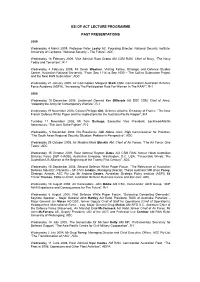 Usi of Act Lecture Programme Past Presentations