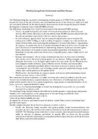WG Report Food and Environment