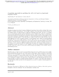 A Modular Approach for Modeling the Cell Cycle Based on Functional Response Curves