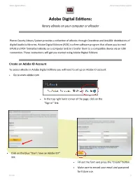 Adobe Digital Editions: Library Ebooks on Your Computer Or Ereader