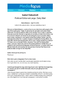 Isabel Oakeshott Political Editor-At-Large, Daily Mail