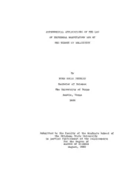 Of Universal Gravitation and of the Theory of Relativity
