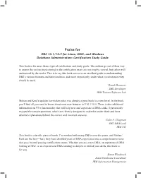 Praise for DB2 10.1/10.5 for Linux, Unix, and Windows Database Administration: Certification Study Guide