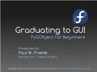 Pygobject for Beginners