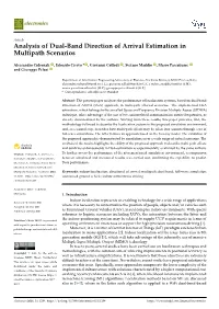 Analysis of Dual-Band Direction of Arrival Estimation in Multipath Scenarios
