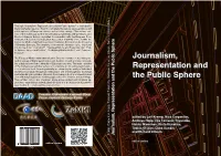 Journalism, Representation and the Public Sphere