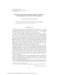 Stability Results on Interpolation Scales of Quasi-Banach Spaces and Applications
