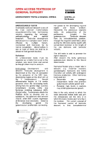 Undescended Testes Inguinal Hernia