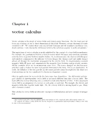 Chapter 1 Vector Calculus