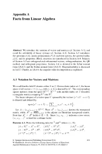 Facts from Linear Algebra