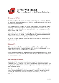 ST701 FACT SHEET 7 Days a Week, Search at the 01 Place That Matters