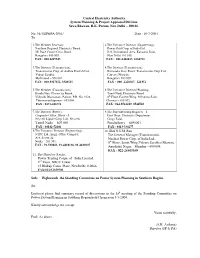 Tamil Nadu – 607 801. Pondicherry – 605 001. FAX : 04142-52646 FAX : 0413-334277 9.The Executive Director (Engineering), 10