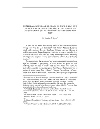 Tiered Balancing and the Fate of Roe V. Wade: How the New Supreme Court Majority Could Turn the Undue-Burden Standard Into a Deferential Pike Test