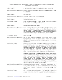 Video Interview Transcript: Justice Christopher Cottle [Christopher Cottle 6135.Doc]
