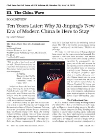 Why Xi Jinping's