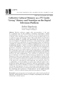 Collective Cultural Memory As a TV Guide