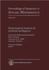 Mathematical Aspects of Artificial Intelligence