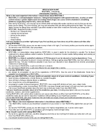 MEDICATION GUIDE RESTORIL™ (Res-Tə-Ril) (Temazepam) Capsules