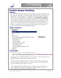 Position Keeper Modeling Checked By: Self Keywords: TDC, Submarine, Torpedo, World War II Checked By