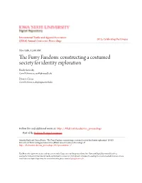 The Furry Fandom: Constructing a Costumed Society for Identity Exploration
