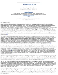 Working Paper No. 316