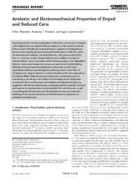 Anelastic and Electromechanical Properties of Doped And&
