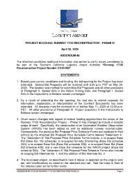 Project #Cc20-065, Runway 17/35 Reconstruction – Phase Iii