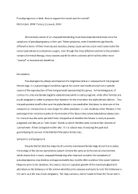 Pseudopregnancy in Bitch. How to Support the Owner and the Animal?
