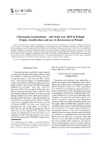Chernozem (Czarnoziem) – Soil of the Year 2019 in Poland. Origin, Classification and Use of Chernozems in Poland