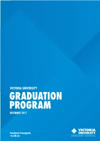 Graduation Program December 2017