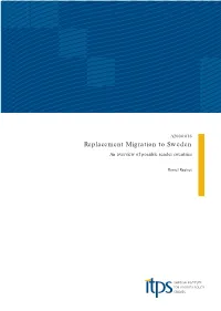 Replacement Migration to Sweden an Overview of Possible Sender Countries