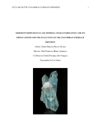 Sediment-Derived Euclase Mineral Characterization and Its