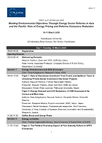 Workshop on Meeting Environmental Objectives Through Energy Sector Reforms in Asia and the Pacific