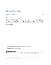 Â•Œyou Have Shut up the Jerriesâ•Š Canadian Counter-Battery Work In