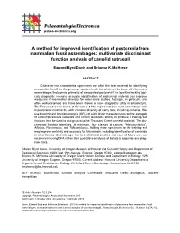 Multivariate Discriminant Function Analysis of Camelid Astragali