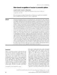 Odor-Based Recognition of Nectar in Cursorial Spiders