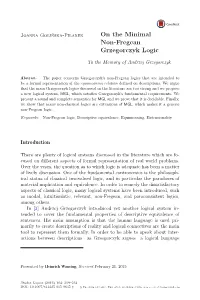 On the Minimal Non-Fregean Grzegorczyk Logic