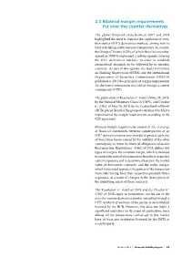 2.3 Bilateral Margin Requirements for Over-The-Counter Derivatives