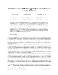 A Flexible Approach to Termination with General Recursion