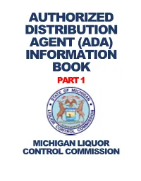 Authorized Distribution Agent (Ada) Information Book