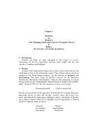 Chapter 2 Remarks on Hockett's “The Changing Intellectual Context of Linguistic Theory” & Kuhn's the Structure of Sc