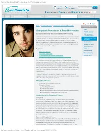 Chargeback Procedures and Fraud Prevention - Secure Credit Card Processing | E-Onlinedata