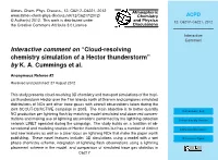 Cloud-Resolving Chemistry Simulation of a Hector Thunderstorm” by K