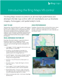 Introducing the Bing Maps V8 Control